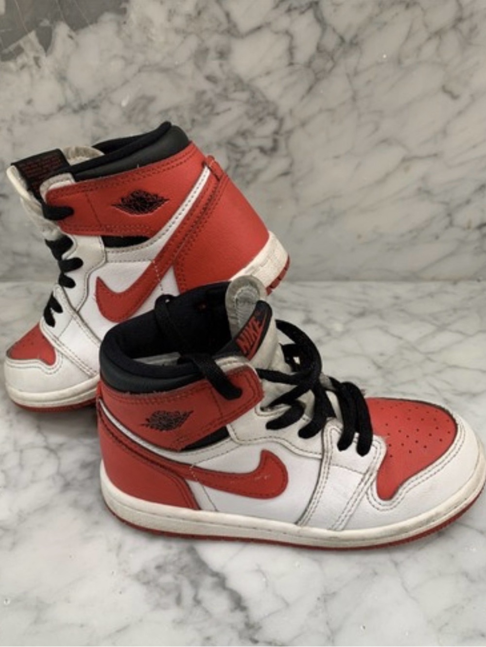 Nike Red, White & Black Air Force High-Top Basketball Sneaker